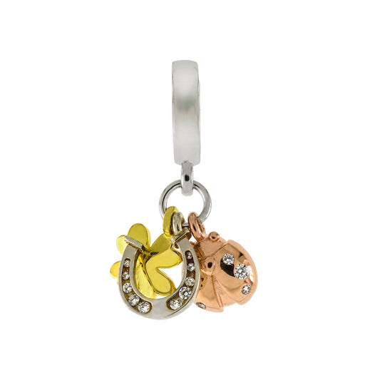 Triple Lucky Charm Slider Pendant