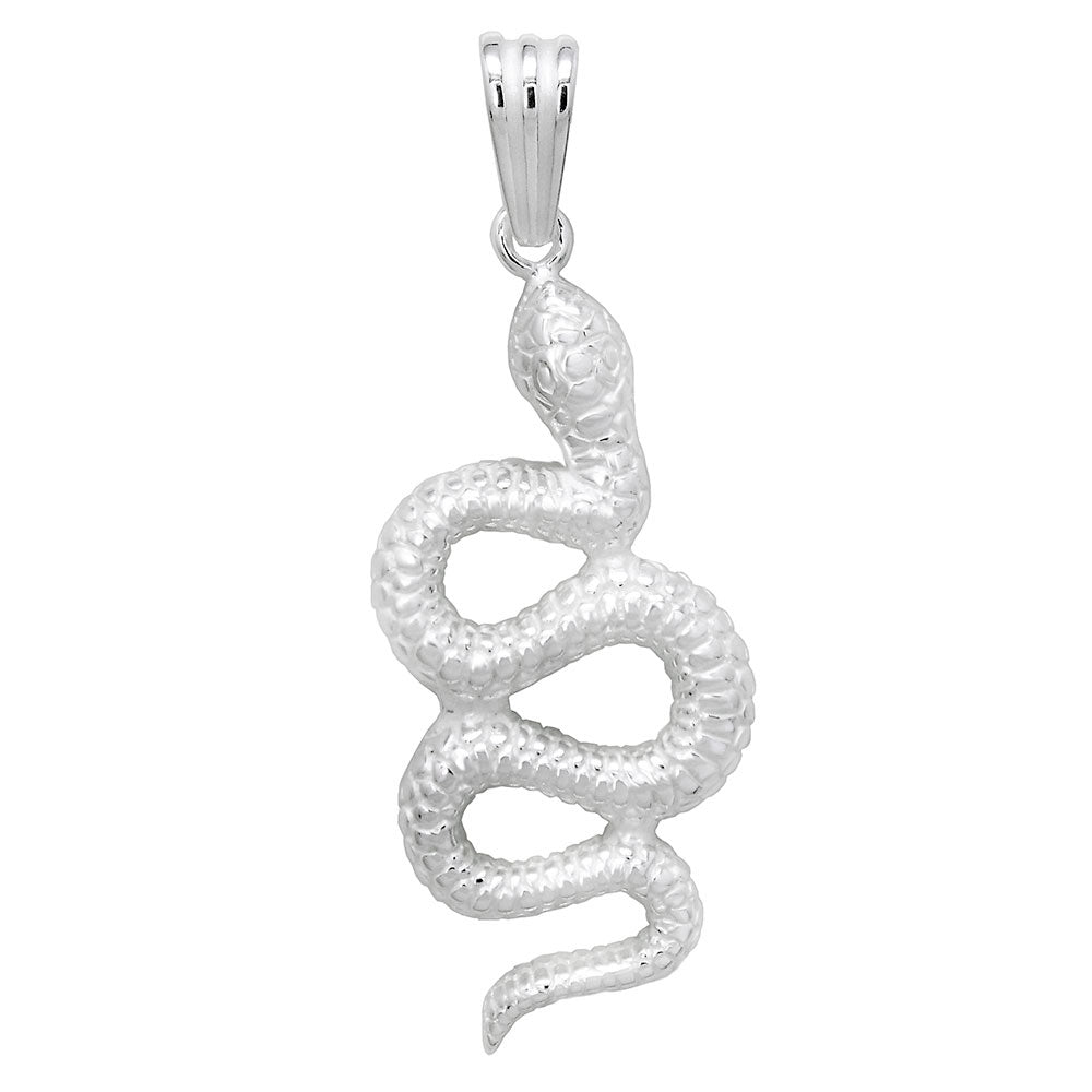 Silver Slithering Snake Pendant