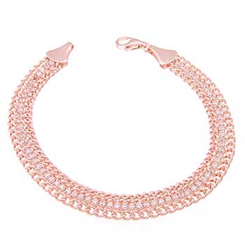 Rose Pink Plated Bracelet