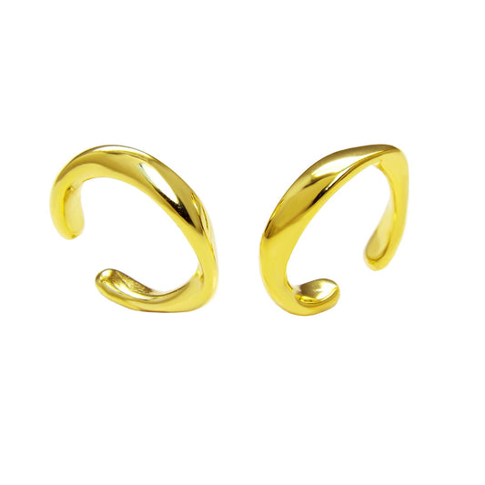 simple gold plated ear cuff earrings