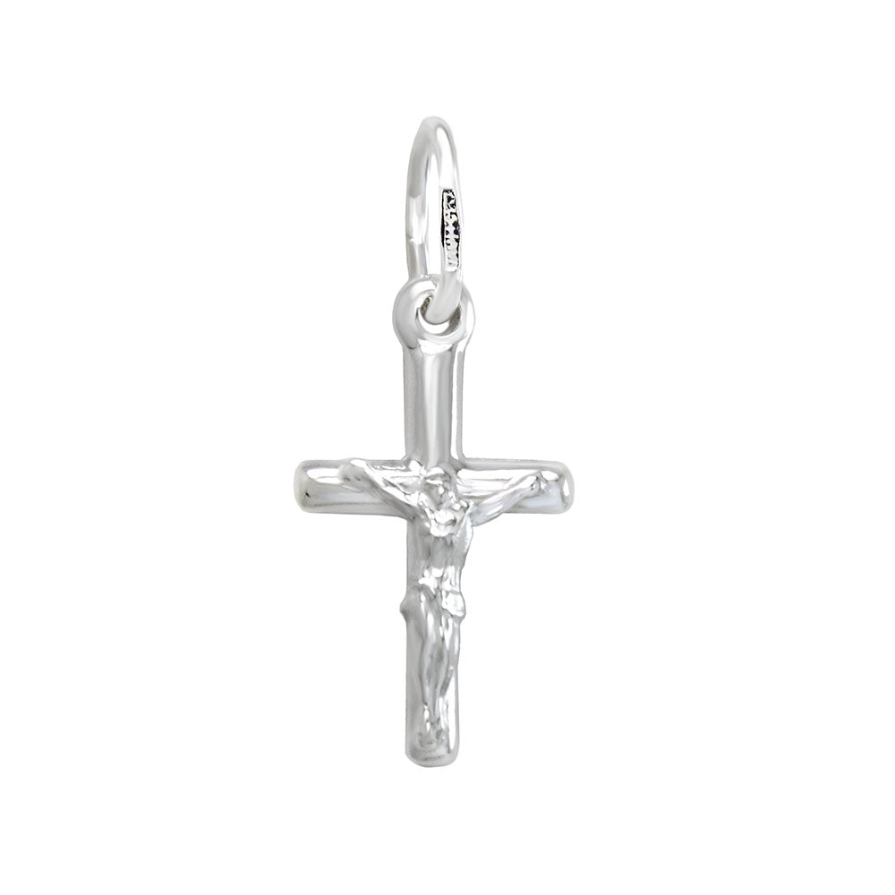 Italian Sterling Silver Crucifix Cross Pendant