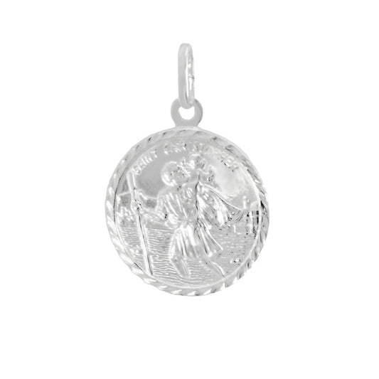 Sterling Silver Saint Christopher Medal Pendant