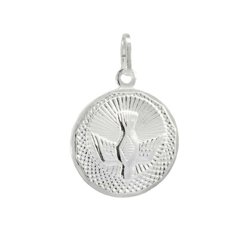 Sterling Silver Holy Spirit Medal Pendant