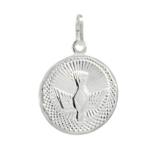 Sterling Silver Holy Spirit Medal Pendant