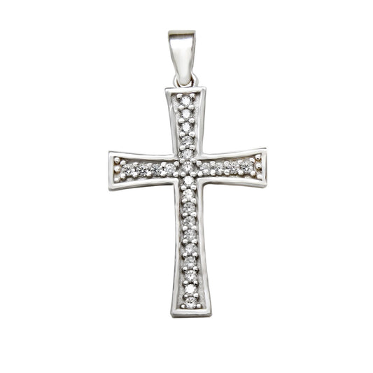 Pave CZ Cross Pendant