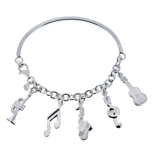 Music Instrument Bangle Bracelet