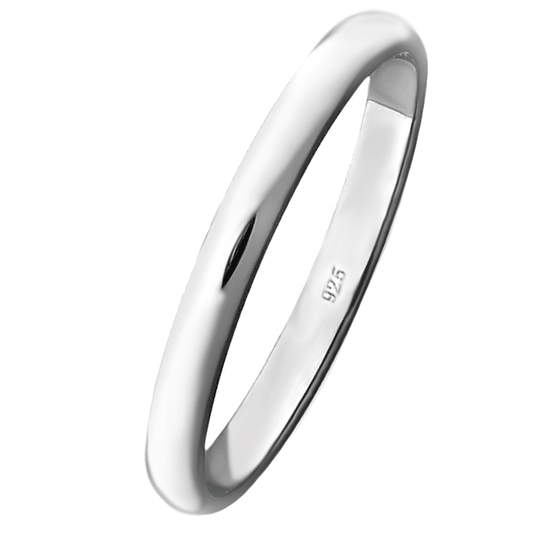 925 Sterling Silver 3MM Plain Wedding Band Ring