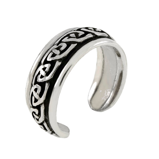 Sterling Silver Celtic Oxidized Toe Ring