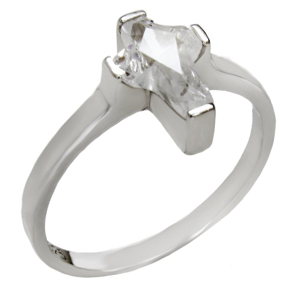 Cushion Cut Cubic Zirconia Cross Ring