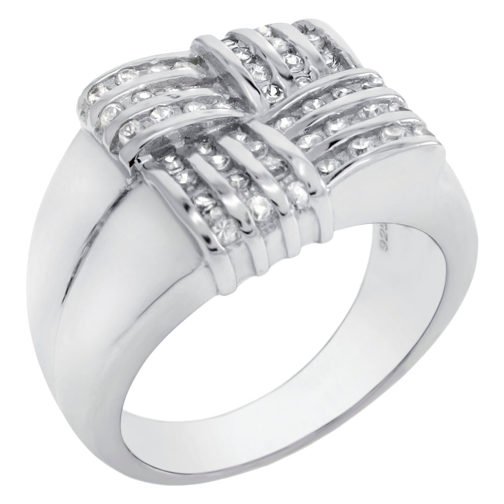 Sterling Silver Cubic Zirconia CZ Men Ring