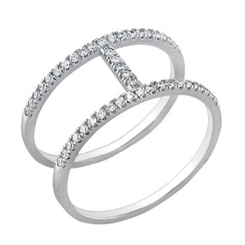 Sterling Silver Pave Cubic Zirconia Ring