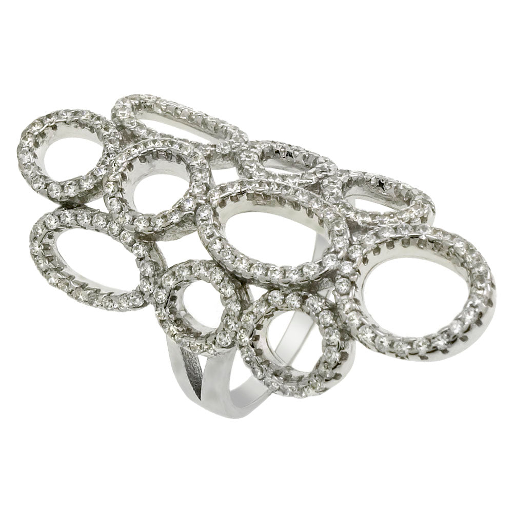 Sterling Silver Pave Cubic Zirconia Ring