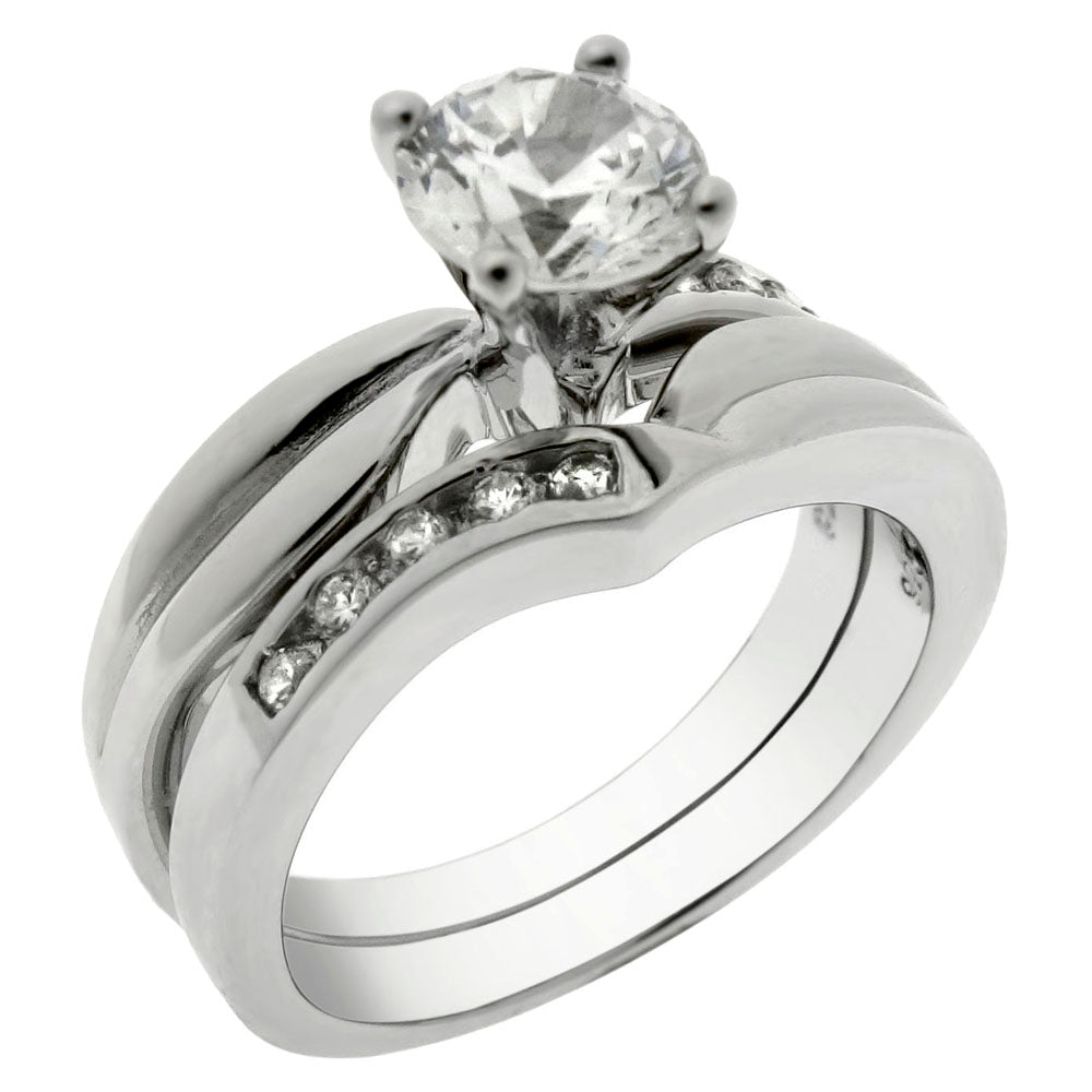 6MM Round CZ Wedding Ring Set