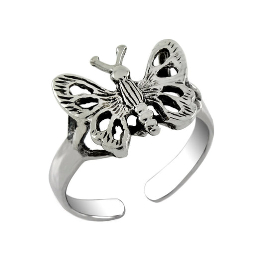 Sterling Silver Butterfly Toe Ring