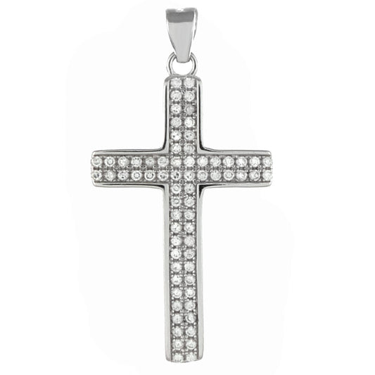 Micro Pave CZ Cross Pendant