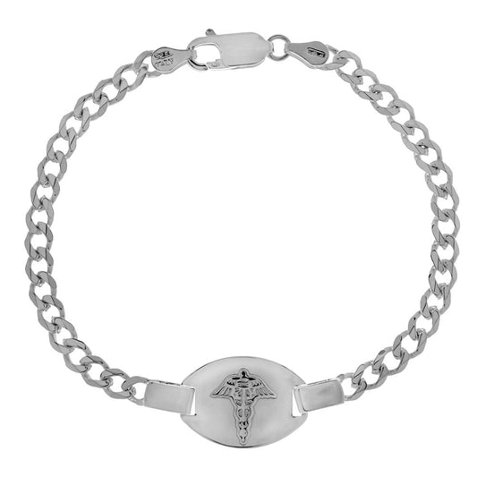 Sterling Silver Medical ID Bracelet