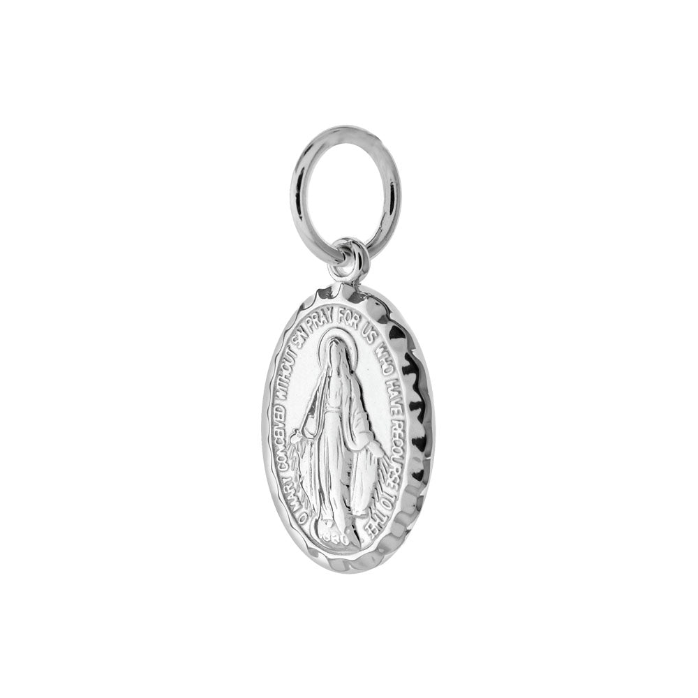 Sterling Silver D C Virgin Mary Miraculous Medal Pendant