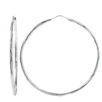 Italian Sterling Silver D C Hoop Earrings