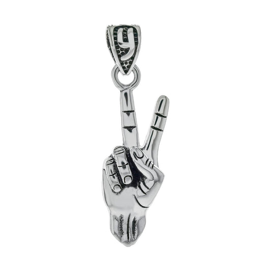 The V Sign Hand Gesture Pendant