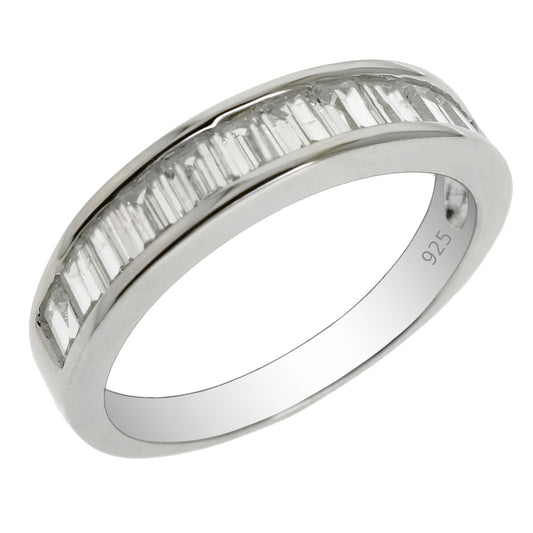 Baguette Cubic Zirconia Wedding Band Ring