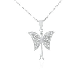 Butterfly with Pave Wings Pendant