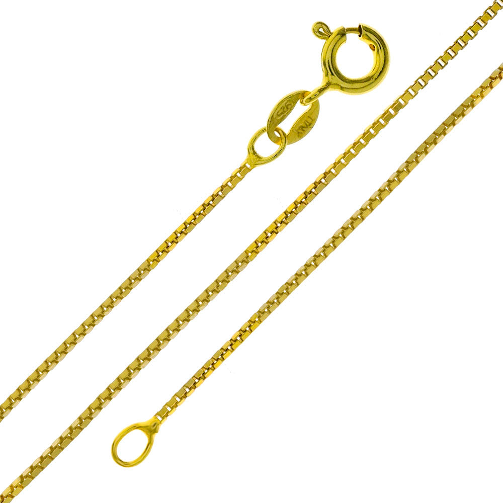 Italian Box D/C Gold Plated Chain (1.5mm)