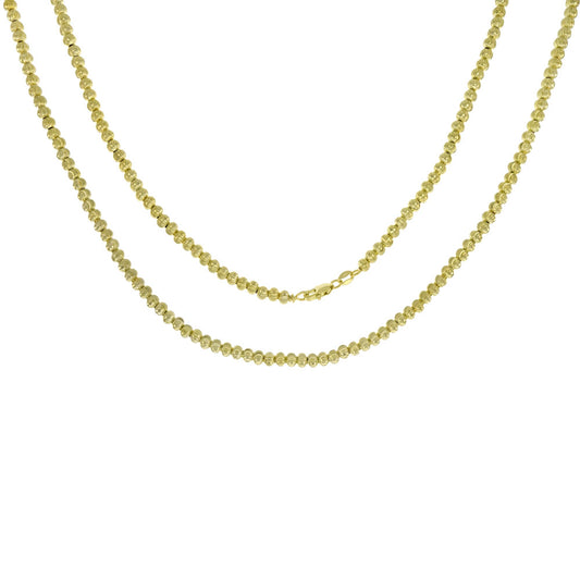 Gold-Plated Half Moon Bead Chain (4mm)