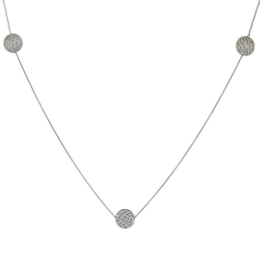 5 Hammer Round Tag Long Necklace