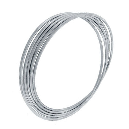 5 Attached Rhodium Bangle