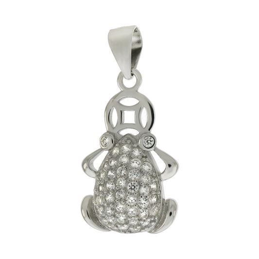 Fortune Frog Cubic Zirconia Pendant