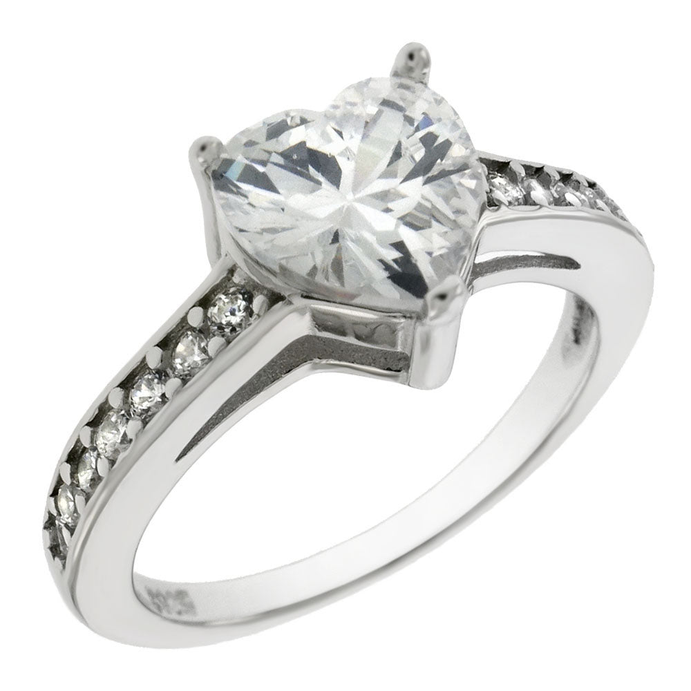 One Heart Cubic Zirconia Engagement Ring