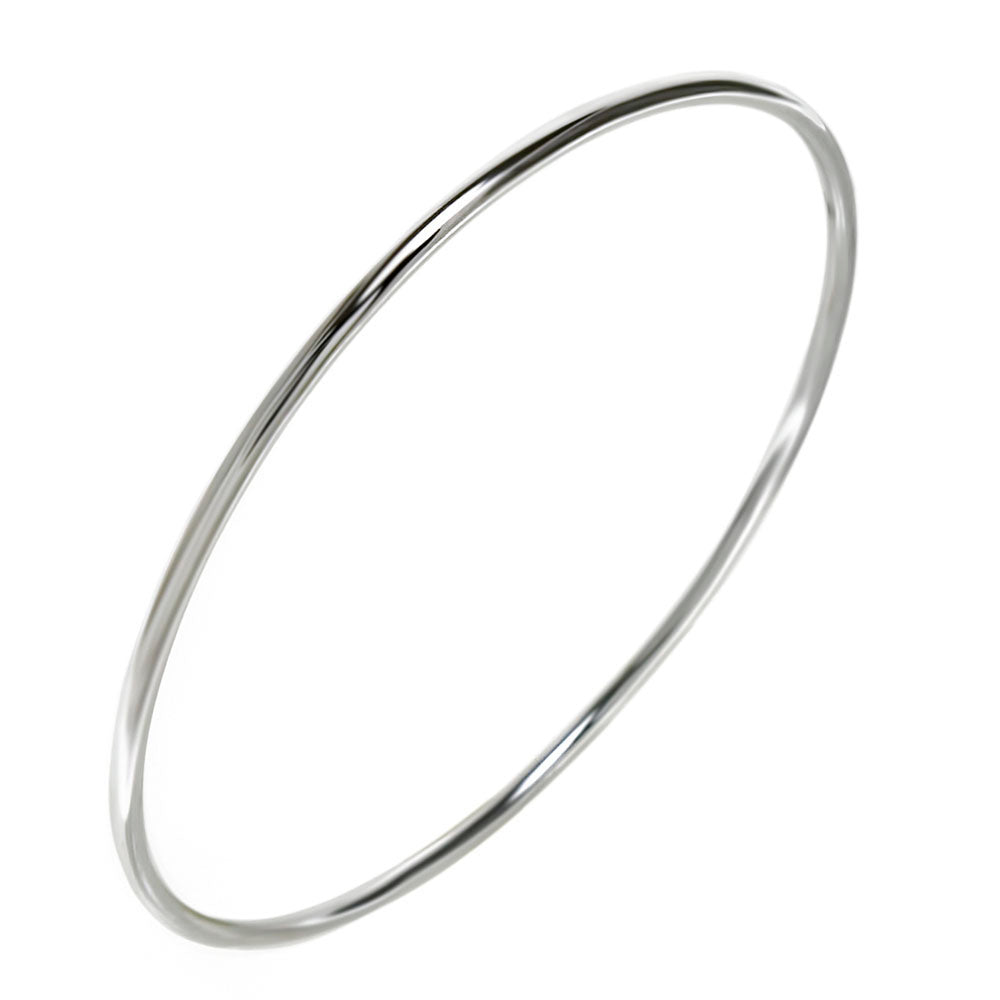 2mm Round High Polished Tube Bangle