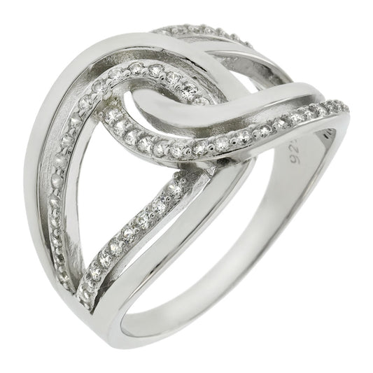 Love Knot Pave CZ Ring