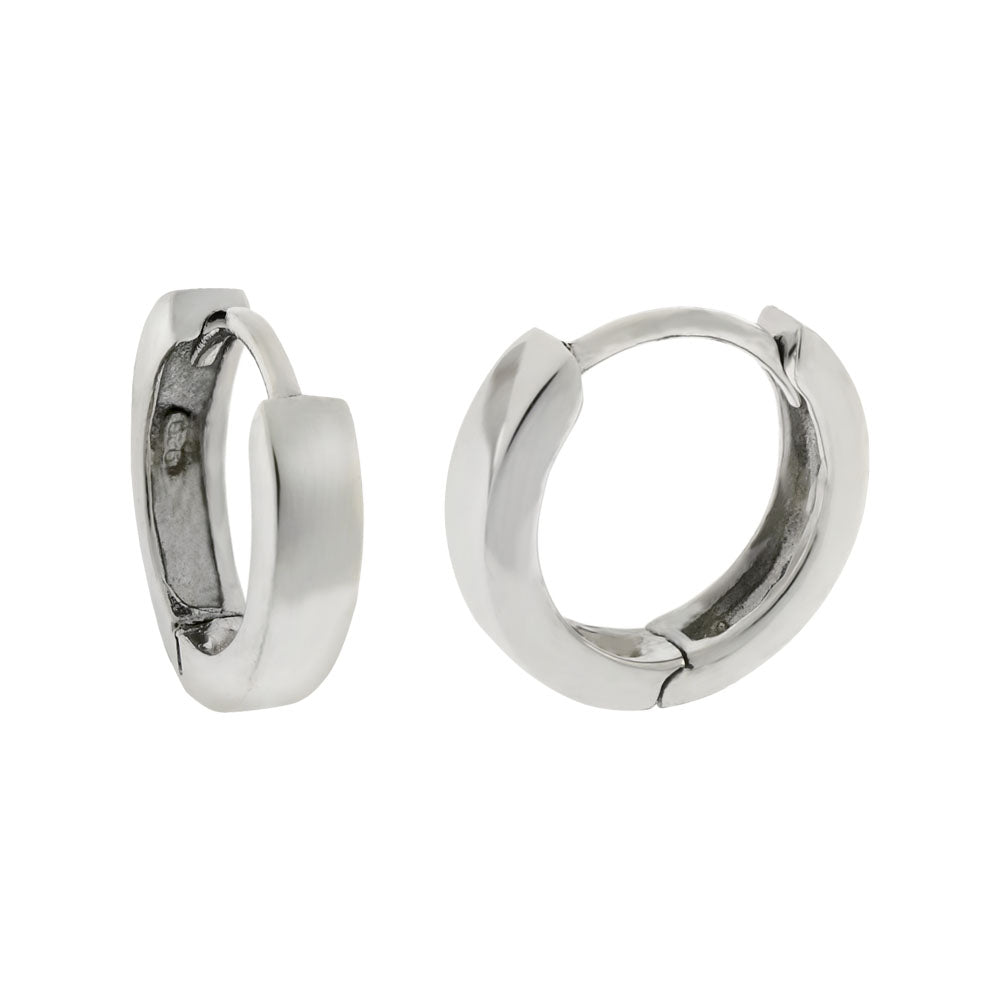 3mm Polished Huggie Hoop Earrings