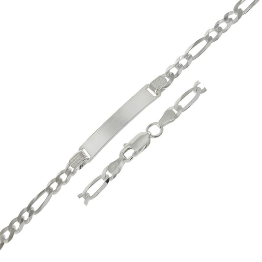 Flat Figaro Italian ID Bracelet (4.5mm)