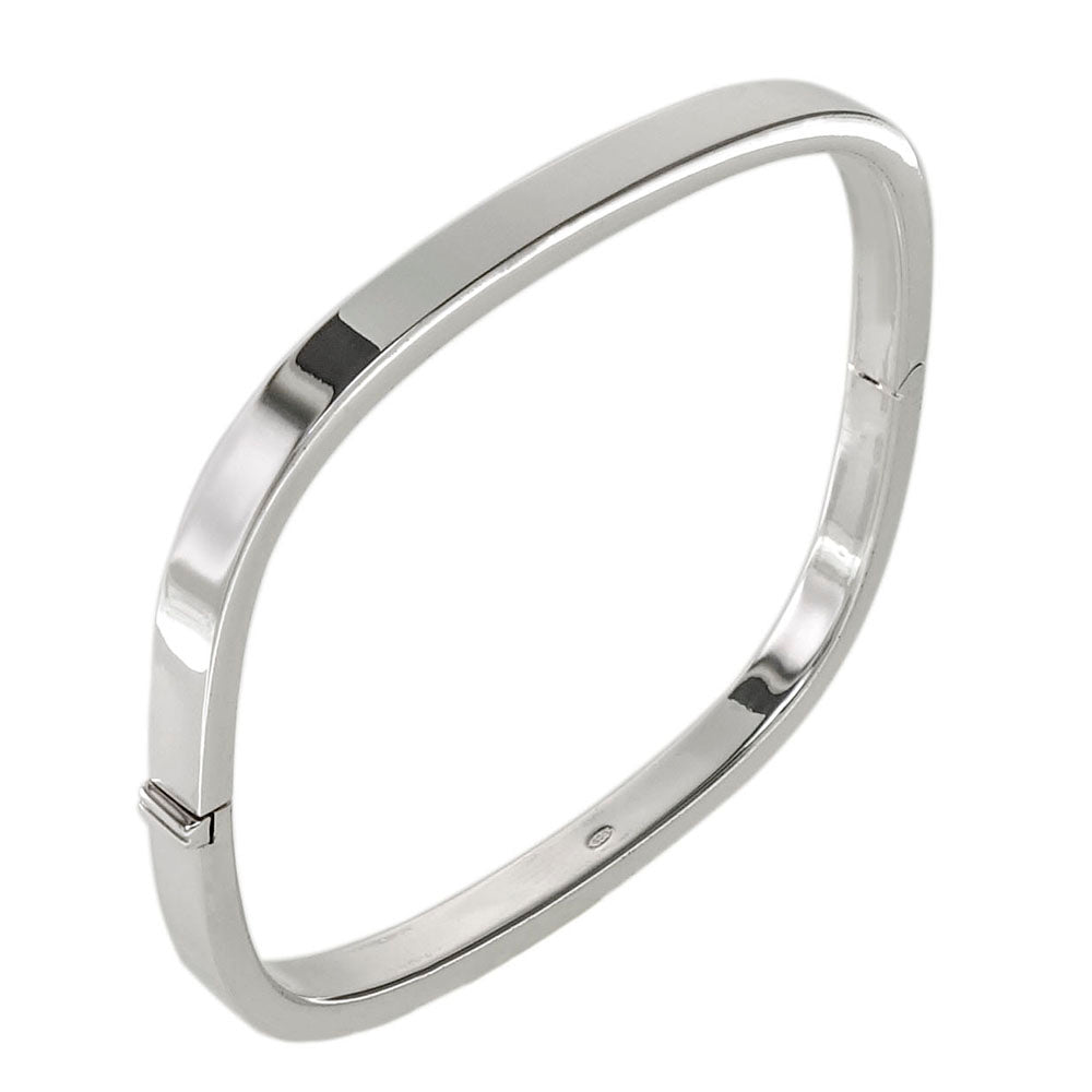 Sterling Silver Square Plain Bangle