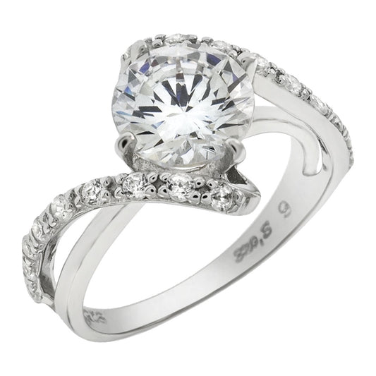 Cubic Zirconia 8MM Round CZ Ring