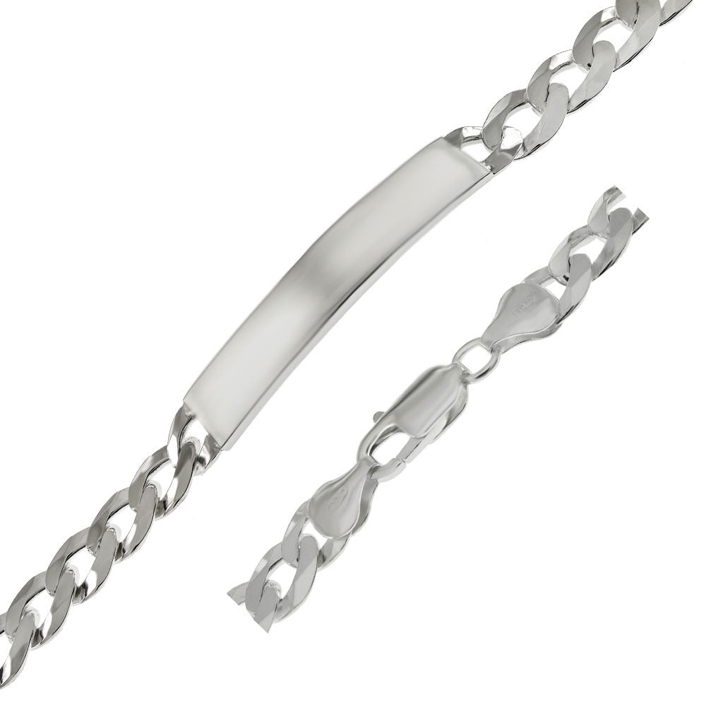 Italian Flat Curb ID Bracelet (8.5mm)