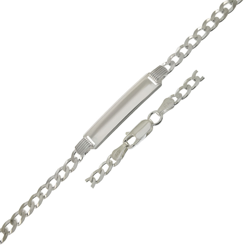 Flat Curb Italian ID Bracelet (4mm)