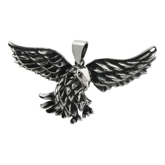 Vintage Silver Landing Eagle Pendant