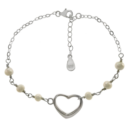 Floating Heart Charm Bracelet