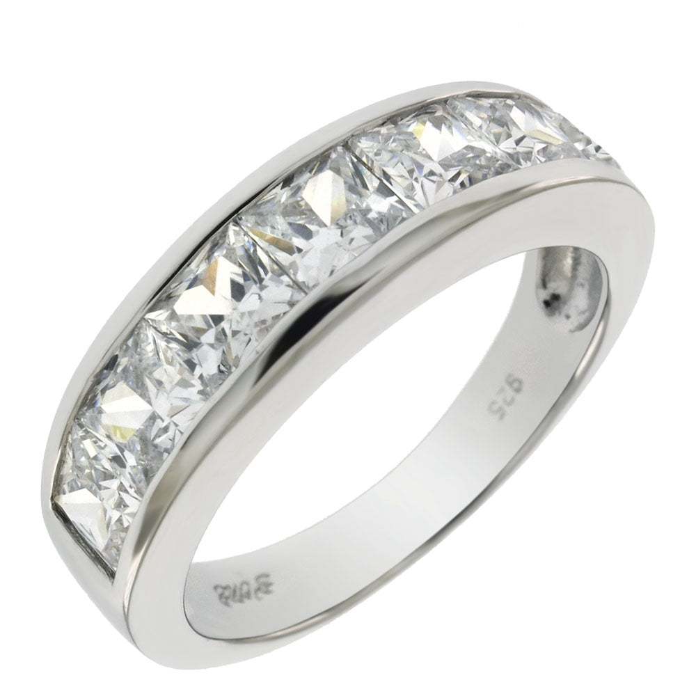 Princess Cut Cubic Zirconia Band Ring