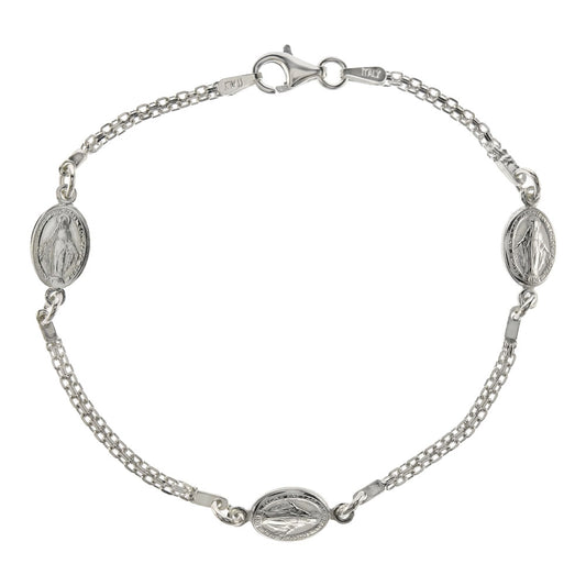 Italian Bismark Chain Bracelet - Virgin Mary