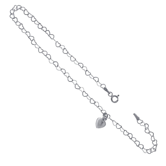 Linking Hearts Charm Anklet