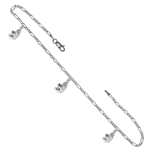 Italian Figaro Anklet - Elephant Charm
