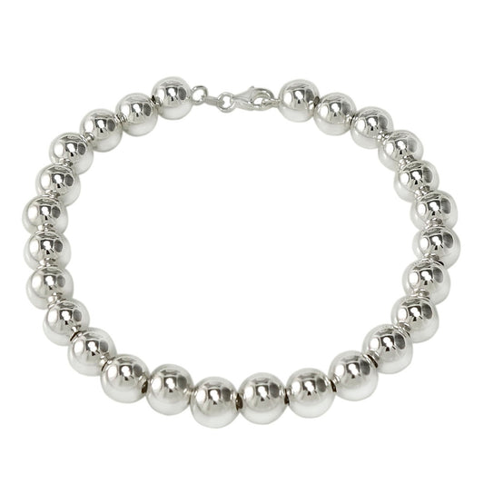 Silver Bead Bracelet (8mm)