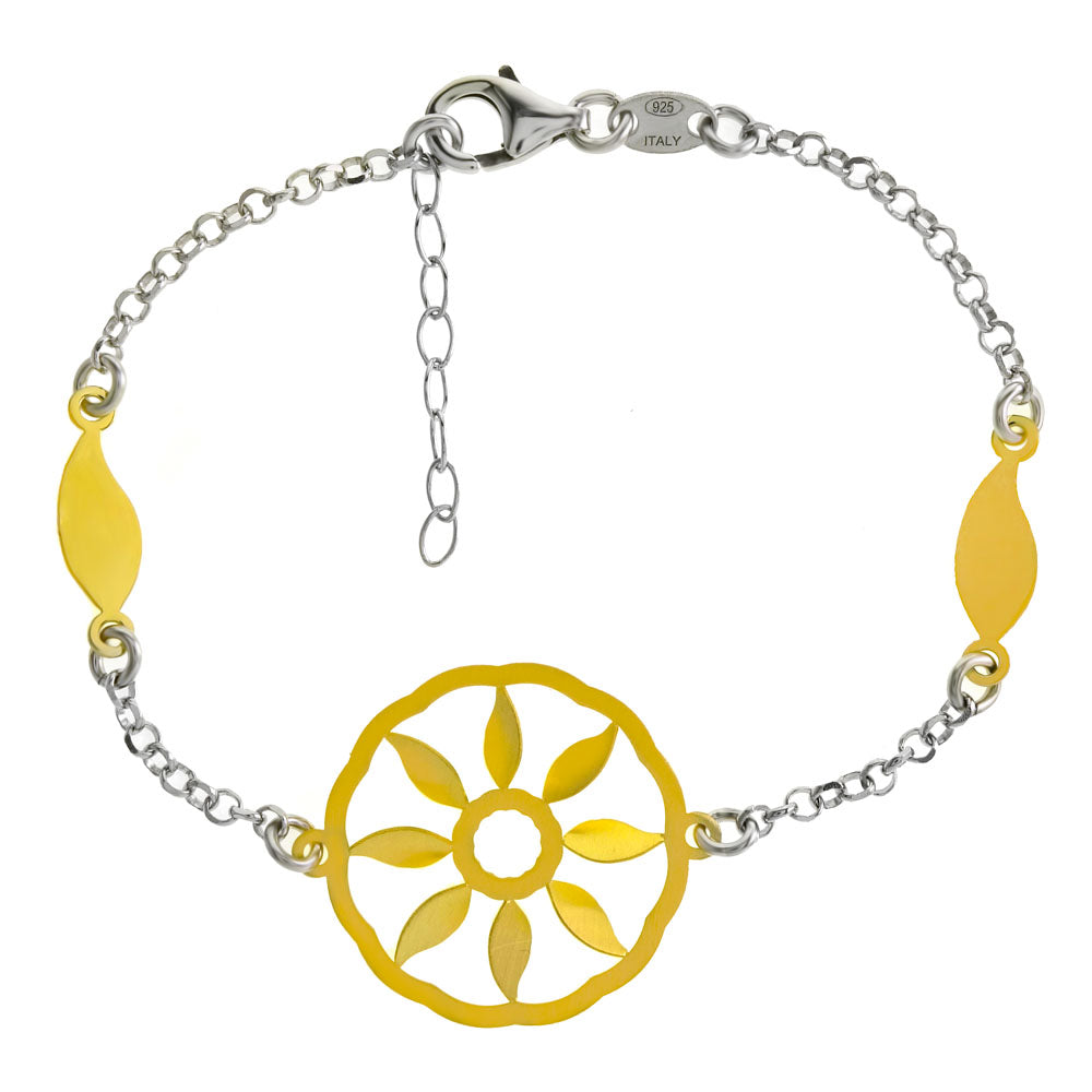 Laser Cut Sun Charm Bracelet