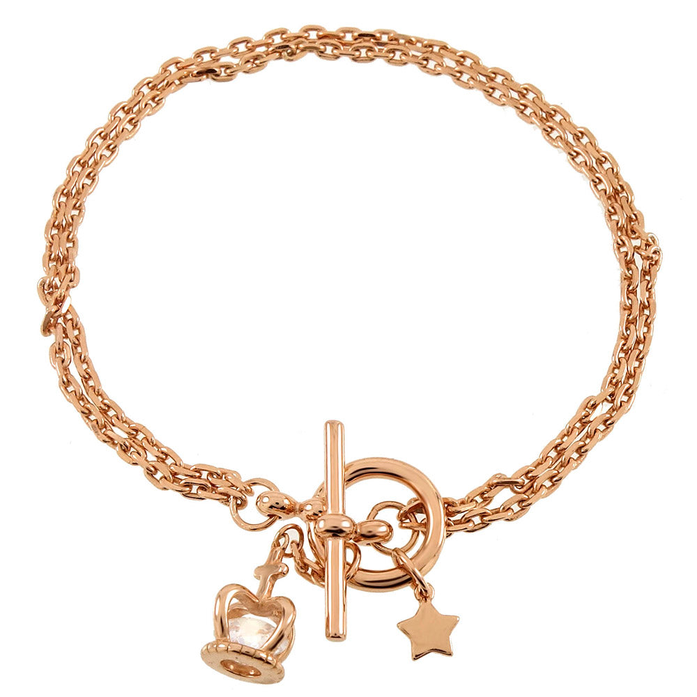 Star & Crown Charm Bracelet