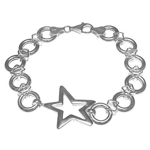 Circular Links Bracelet with Star Charm