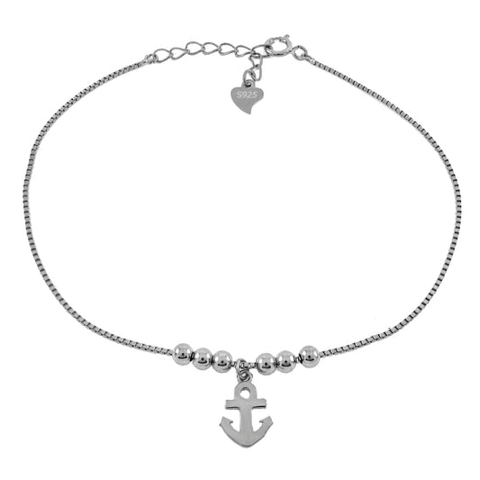 Movable Beads & Anchor Bracelet